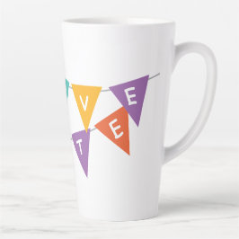 "Happy Birthday" Festliches Farbige Banner Hoch Ce Milchtasse