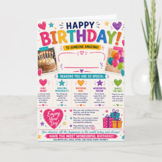 Happy Birthday fill in the Blank Name Space Karte
