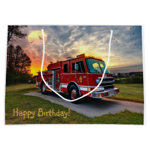 Happy Birthday Fire Motor Große Geschenktüte