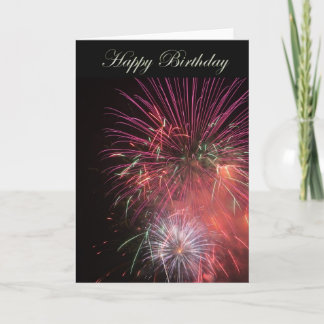 Happy Birthday Fireworks Karte