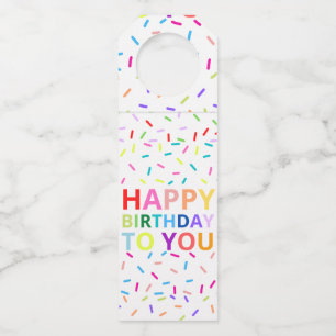 Happy Birthday Flasche Tag Flaschenanhänger
