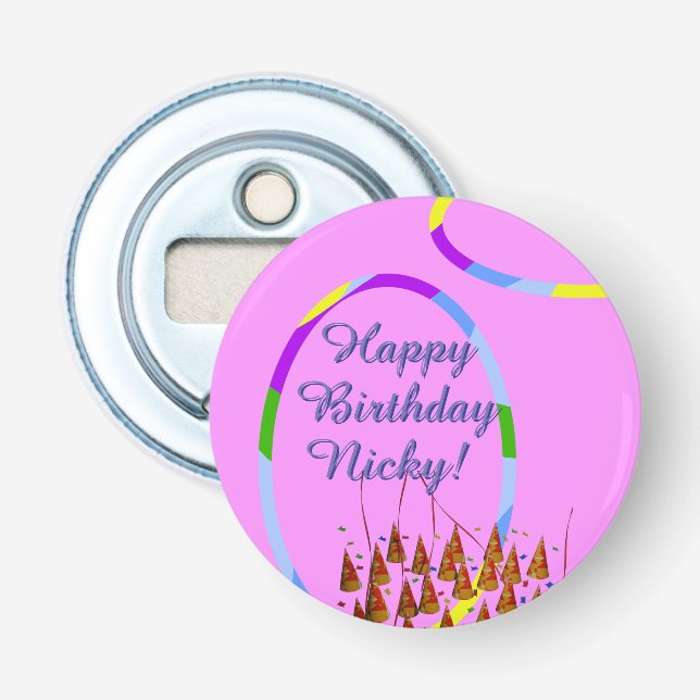 Happy Birthday Flaschenöffner (Vorderseite)