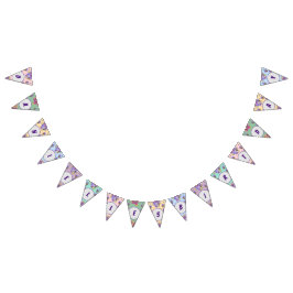 Happy Birthday Floral Girls Name Party Bunting Wimpelkette