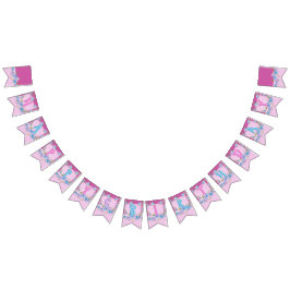 Happy Birthday Floral Pink Lila Polka Dots Party Wimpelkette