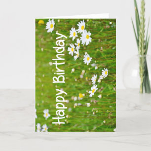 Happy Birthday flower card Daisy Karte