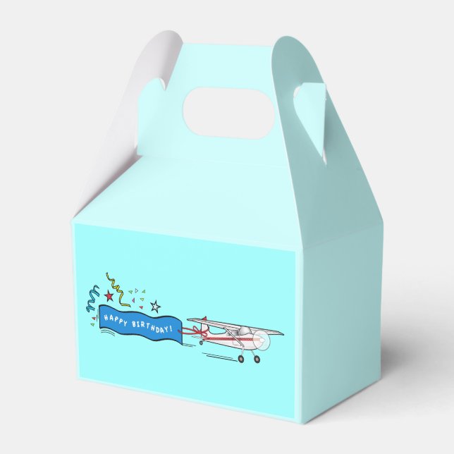 Happy Birthday Flugzeug Geschenkschachtel (Vorderseite)