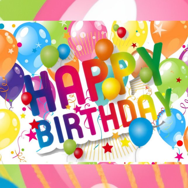 Happy Birthday Folded Greeting Card Karte (Front!)