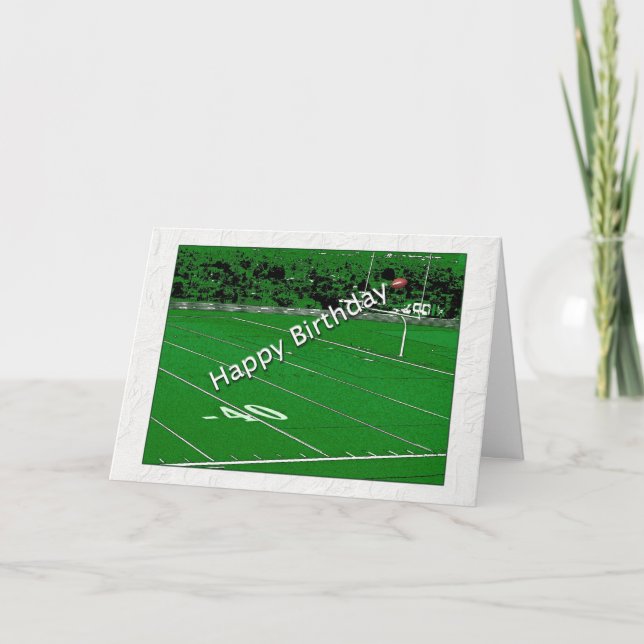 Happy Birthday Football Fanatic Karte (Vorderseite)