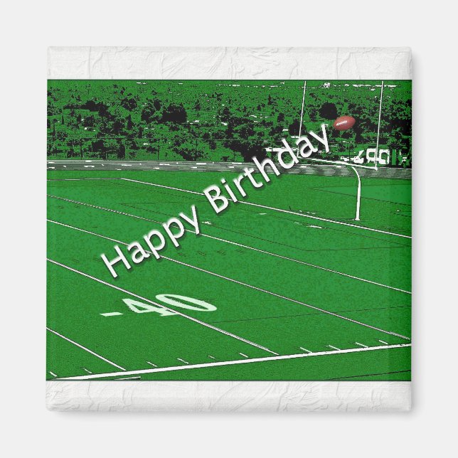 Happy Birthday Football Fanatic Magnet (Vorne)