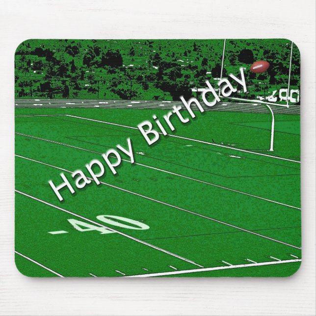 Happy Birthday Football Fanatic Mousepad (Vorne)