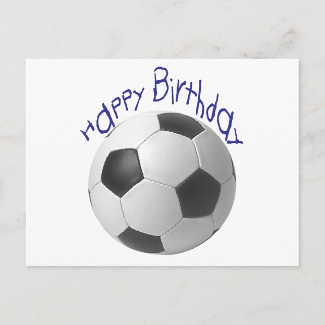 Happy Birthday Football Geschenke Postkarte (Vorderseite)