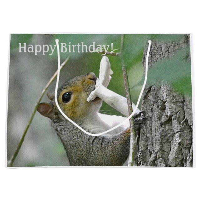 Happy Birthday Forscher Große Geschenktüte (Vorderseite)