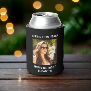 Happy Birthday Foto Black Dosenkühler