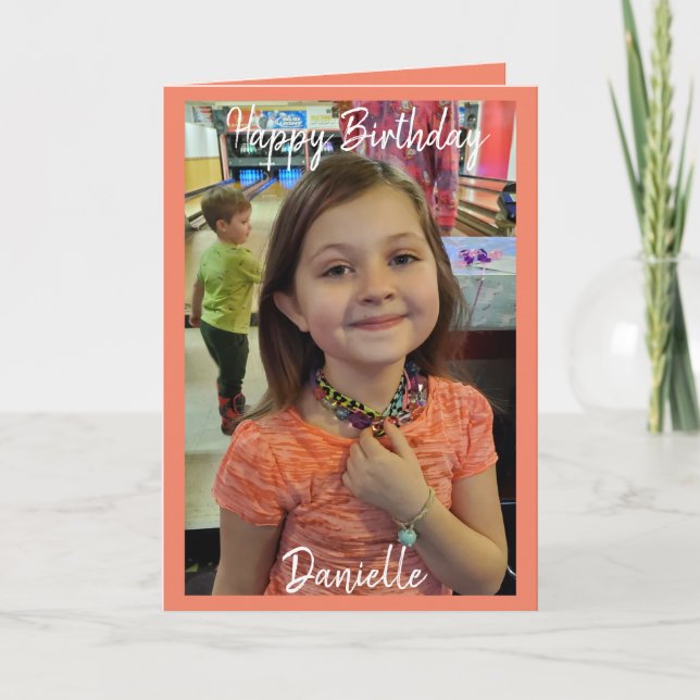 Happy Birthday Foto Card Karte (Vorderseite)