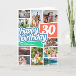 Happy Birthday Foto Collage Card Karte