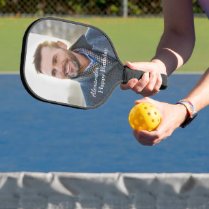 Happy Birthday Foto Familie Vater Vater Custom Pickleball Schläger
