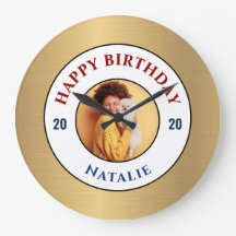 Happy Birthday Foto Gold Elegante Persönliche Gest