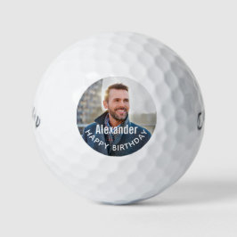 Happy Birthday Foto Golfer Personalize Golfball