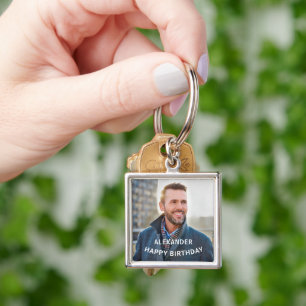 Happy Birthday Foto Personalisieren  Schlüsselanhänger