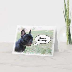 Happy Birthday French Bulldog Card Karte