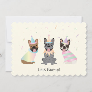 Happy Birthday French Bulldogs Einladung