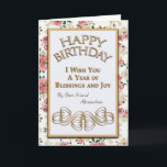 Happy Birthday Friend Blume segne personalisieren Karte<br><div class="desc">Glücklich Geburtstag Freunde Blume Segen Personalize Card ist groß,  um Ihrem lieben Freund ein Glückwunsch zum Geburtstag,  Freude und Segnungen wünschen. Sie werden sich freuen,  diese spezielle Karte von Ihnen zu erhalten. Personalisieren Sie es innen und außen.</div>