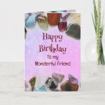 Happy Birthday Friend Gem Crystal Jewel Karte<br><div class="desc">Geburtstag Ein treuer Freund ist ein seltenes Juwel,  werde ich Sie immer mit schönen Edelsteinen,  Kristallen oder Juwelen schätze</div>