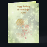 Happy Birthday Friend Karte<br><div class="desc">Schöne Blume Fairy Design Happy Birthday Friend Grußkarte.</div>