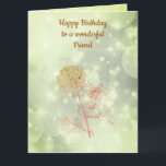 Happy Birthday Friend Karte<br><div class="desc">Schöne Blume Fee Design Happy Birthday Friend Grußkarte.</div>