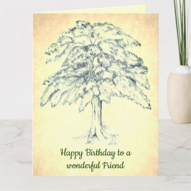 Happy Birthday Friend Karte (Vorderseite)