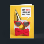 Happy Birthday Friend Toilettenpapier Spaß Feiertagskarte<br><div class="desc">Eine Rolle Toilettenpapier gekleidet für ein Party,  um Ihren Freund lassen wissen,  dass große Freunde schwer zu finden sind,  wie Toilettenpapier im Lebensmittelgeschäft!</div>