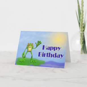 Happy Birthday Frog Karte