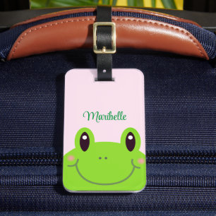 Happy Birthday Frog Niedlich Pink Gepäckanhänger