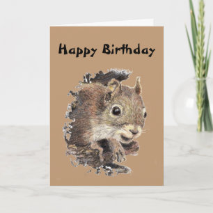 Happy Birthday,From all us assorted Nuts -Squirrel Karte