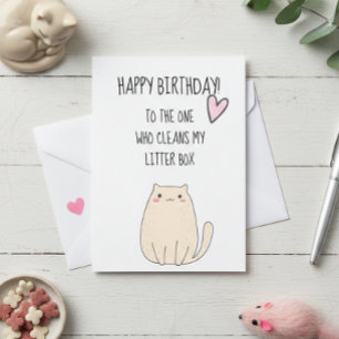 Happy Birthday From Cat Funny Niedlicher Spaß Karte