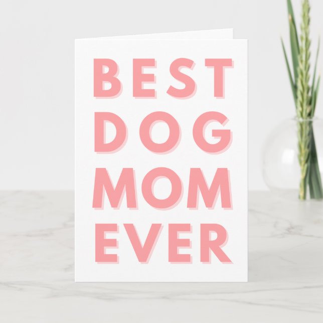 Happy Birthday From Dog, Best Hund Mama je Karte (Vorderseite)