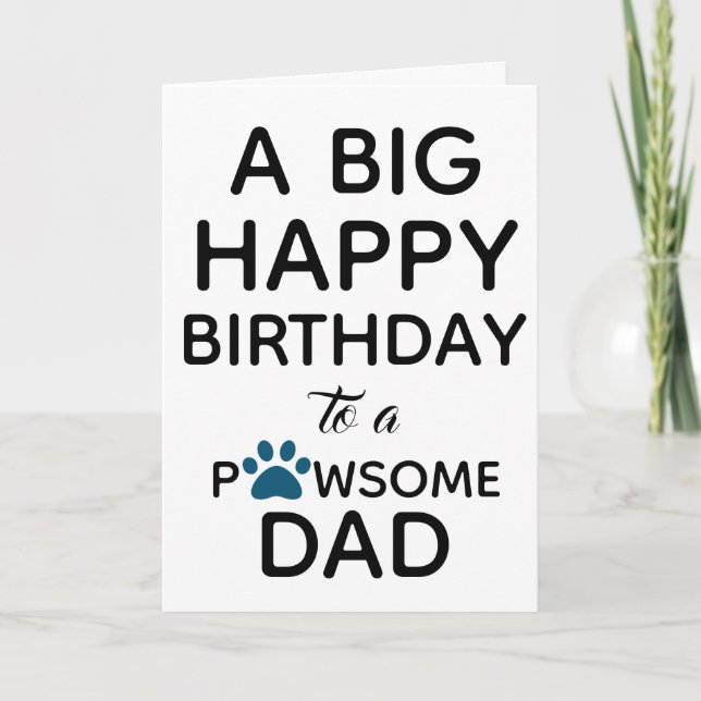 Happy Birthday from Dog - Funny Dog Vater Karte (Vorderseite)