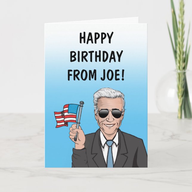 Happy Birthday from Joe Biden Card Karte (Vorderseite)