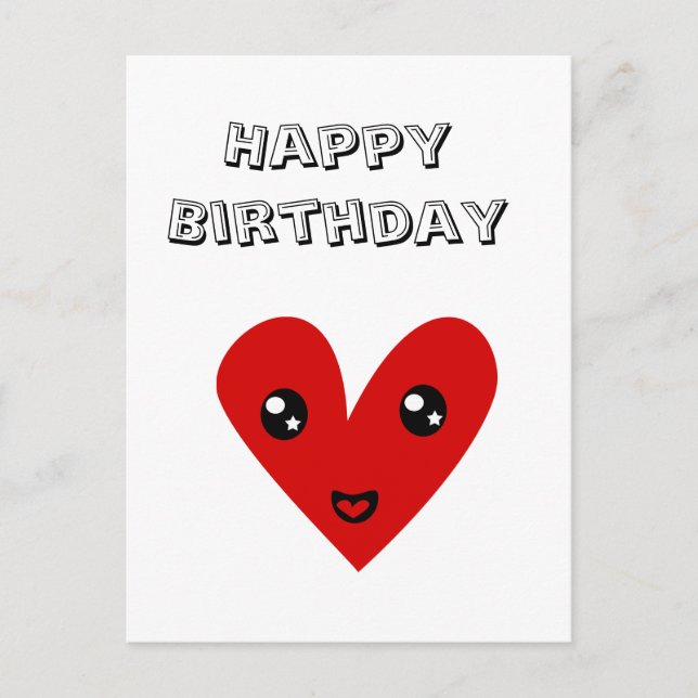 Happy Birthday from my Happy Heart Postkarte (Vorderseite)
