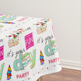 Happy Birthday FUN Cupcake Tablecloth Tischdecke