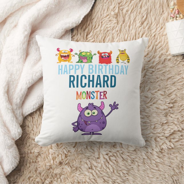 Happy Birthday FUN Monsters kids cute Kissen (Decke)