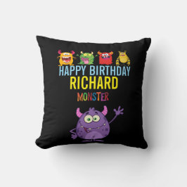 Happy Birthday FUN Monsters kids cute Kissen