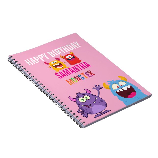 Happy Birthday FUN Monsters kids Notizblock (Rechte Seite)