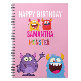 Happy Birthday FUN Monsters kids Notizblock