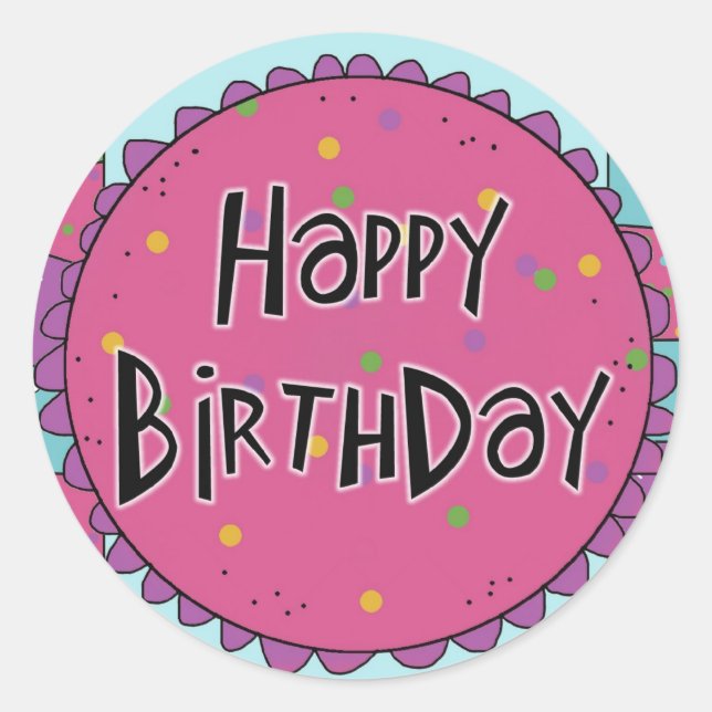 Happy Birthday Fun Stickers (Vorderseite)