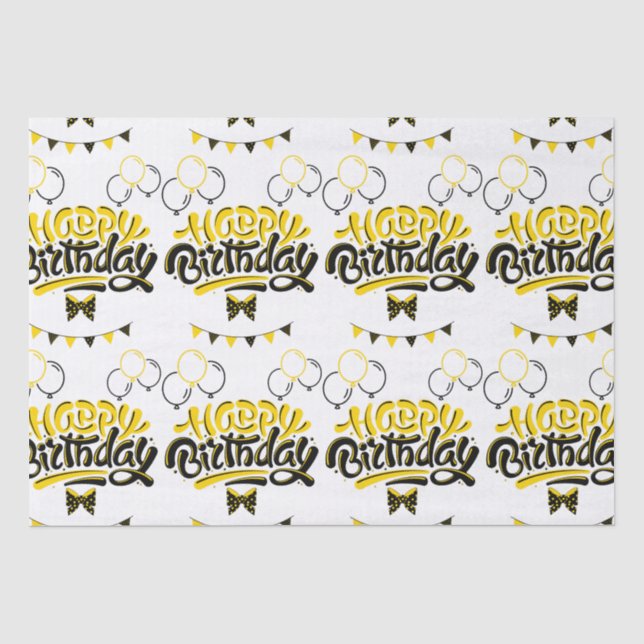 Happy Birthday Fun Tissue Paper Seidenpapier (Vorderseite)