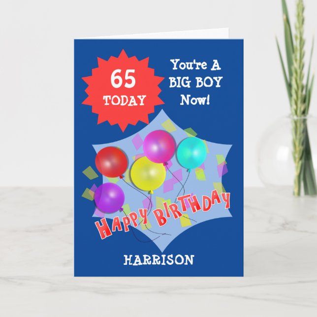 Happy Birthday Funny 65. Meilenstein Personalisier Karte (Vorderseite)