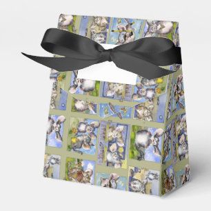 Happy Birthday Funny Cartoon Chinchillas Paper Box Geschenkschachtel