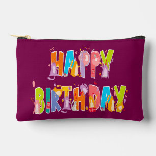 Happy Birthday Funny Cat Lover Bday Celebration Zubehörtasche