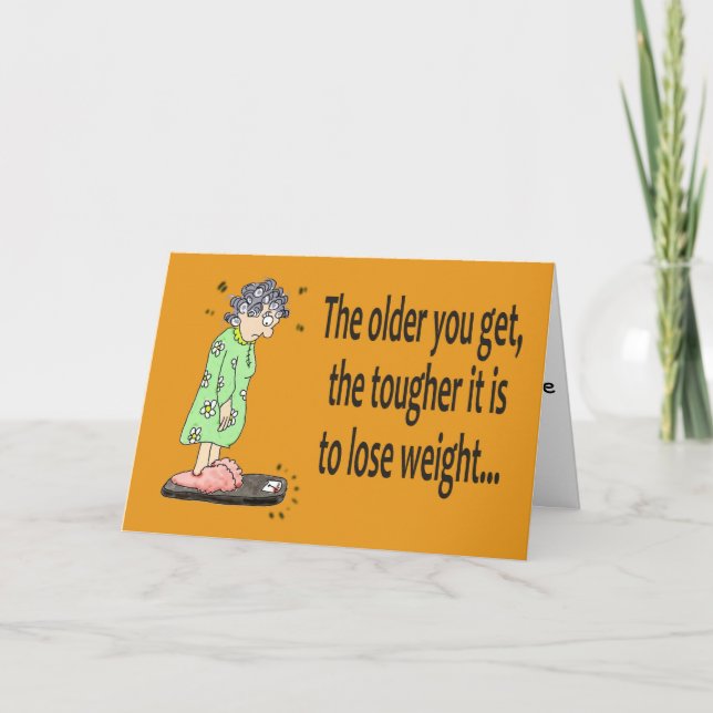 Happy Birthday Funny Humor Lose Weight Card Karte (Vorderseite)